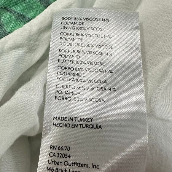 Anthropologie Midi  Dress Women's Med White Blue Floral Strapless Tunic High Low - Picture 9 of 12